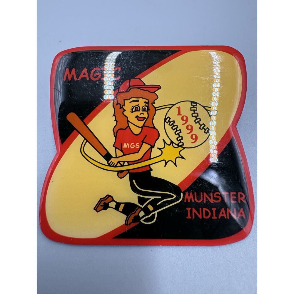 Vintage 1999 Munster Indiana Magic MGS Softball Lapel Pin
